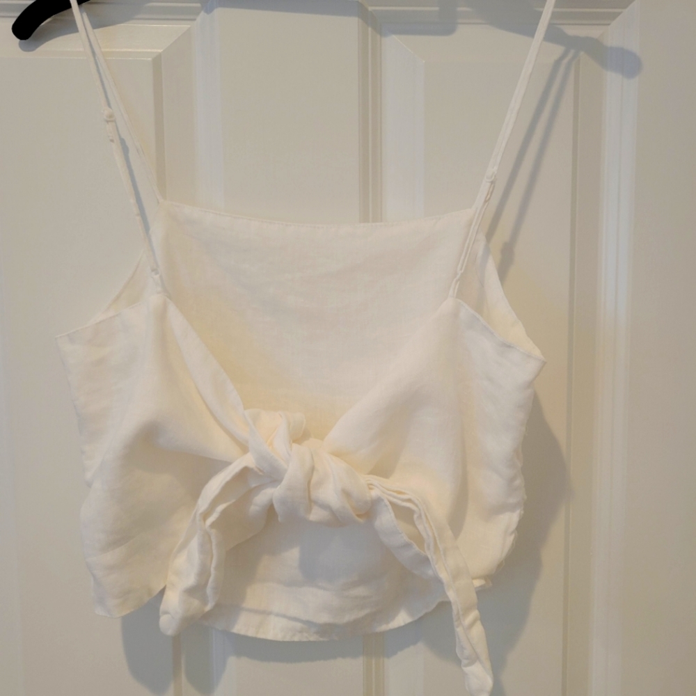 H&M Linen Crop Top